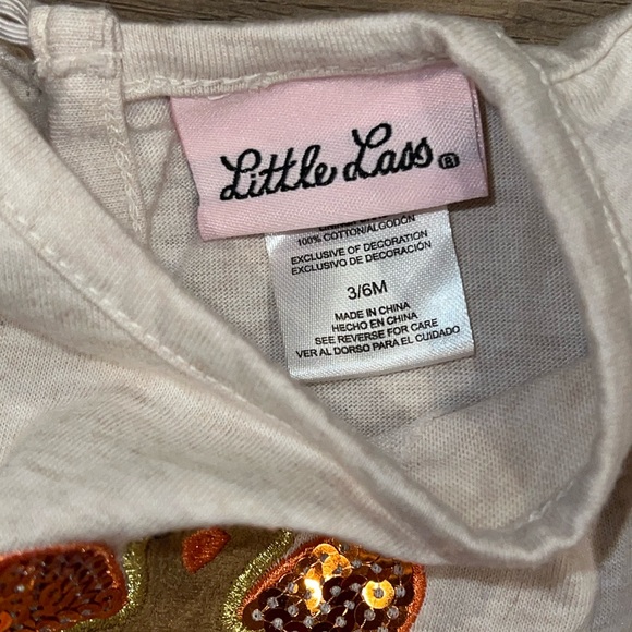 Little Lass Thanksgiving Turkey Peplum Top And Patterned Legging, 2-Piece Outfit - Picture 5 of 5